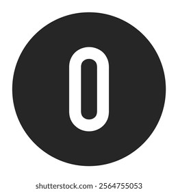 Minimalist black circular background featuring a bold white letter O, elegant and clean typography ideal for branding, modern logos, or graphic design projects.