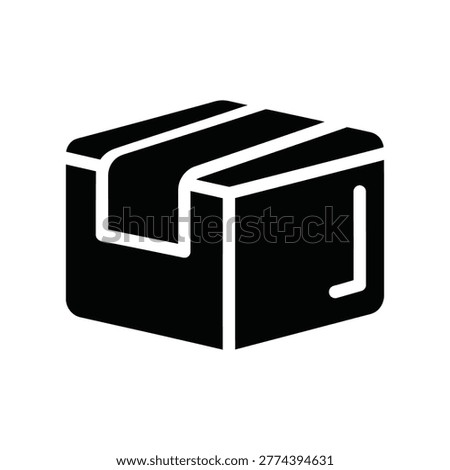 Minimalist black compact packaging box with white stripe