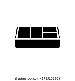 Minimalist black computer mouse icon on a white background, representing a basic computer input device.
