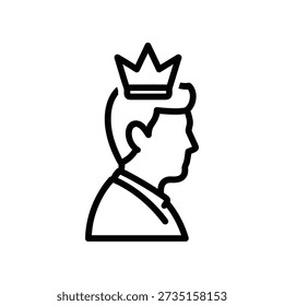 Minimalist black crown vector icon on white background, symbolizing royalty, authority, and achievement for logos and designs.