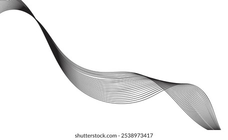 Minimalist Black Curved Line Wave: A Dynamic Flow of Abstract Patterns and Fluid Shapes for Modern Art, Home Decor, and Digital Design Inspiration

