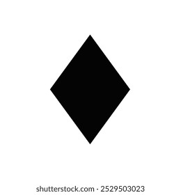 Minimalist black diamond shape on white background.