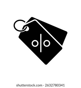 Minimalist black discount tag with thin outline