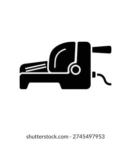 Minimalist black gaming headset vector icon with crisp lines, perfect for tech, esports, and audio design projects.