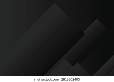 Minimalist black geometric angular shapes on dark gradient background