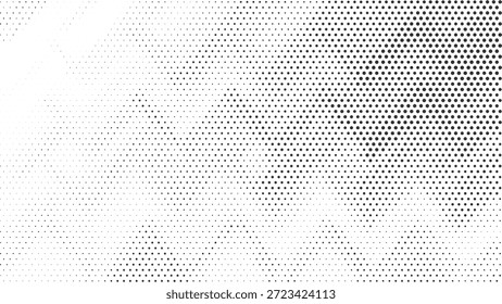 Plano de fundo de gradiente pontilhado de meio-tom preto minimalista com textura desbotada sutil e ilustração de vetor de espaço em branco