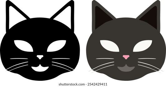 Minimalist black head cat vector. Cat icon.