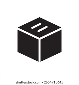 Ícone preto minimalista representando uma torradeira com dois slots, apresentado em uma vista isométrica.