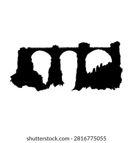 Minimalist black ink blot abstract art with high contrast on a white background, emphasizing shape and texture for creative design projects.