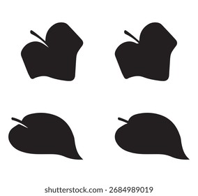 Colección de Vector de hojas negras minimalistas: follaje botánico, siluetas de palmeras y Elementos de diseño de Naturaleza