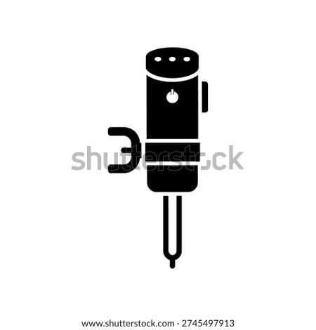 A minimalist black lighter with a flame icon on a white background, symbolizing ignition and energy.