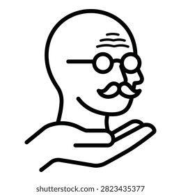 Minimalist black line drawing