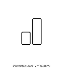Minimalist black line graph on white background