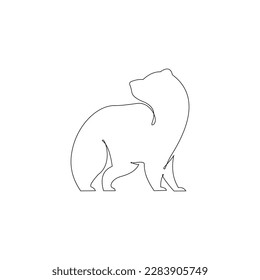 minimalist black linear sketch isolated on white background. Vector illustration