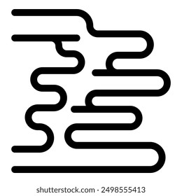 Las líneas negras minimalistas están creando un patrón abstracto fluido, perfecto para fondos y proyectos decorativos