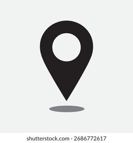 Icono minimalista de mapa negro para diseño de Locación y navegación