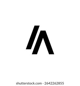 Minimalist black monogram combining IA and AA initials in a clean, modern style. Perfect for branding, architecture, or tech identity