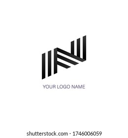 minimalist black n logo vector template for branding company