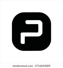 Icono de controlador de estilo N64 negro minimalista sobre fondo oscuro sólido, ideal para App de juegos, temas retro e interfaces digitales.