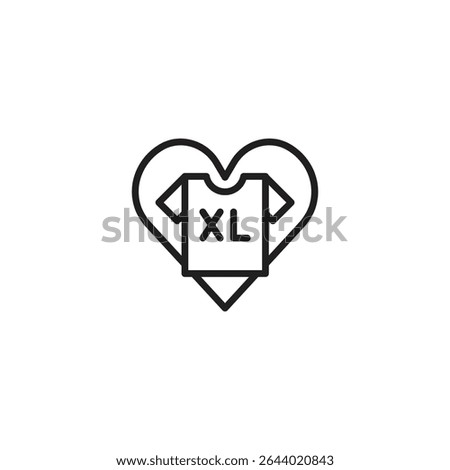 A minimalist black outline icon of a heart shape with a small 'X' inside it, on a plain white background. It could represent a 