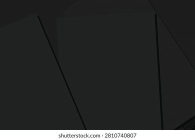 Minimalist black paper layers forming geometric shadow shapes silhouette blackpaper shadows