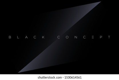 Minimalist black premium abstract background and luxury dark gradient geometric elements  Rich background for exclusive design     Vector