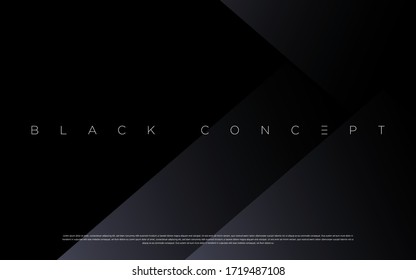 Minimalist black premium abstract background and luxury dark geometric elements  Exclusive wallpaper design for poster  brochure  presentation  website etc     Vector EPS