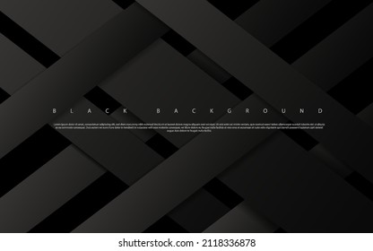 Minimalist black premium abstract background with luxury dark geometric elements.Eps10 Vrecto