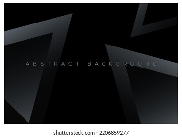 Minimalist Black Premium Abstract Background with Luxury Gradient Geometric Elements