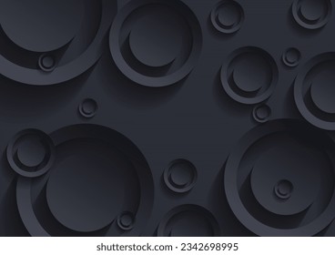 Minimalist black premium abstract background with luxury geometric dark shapes