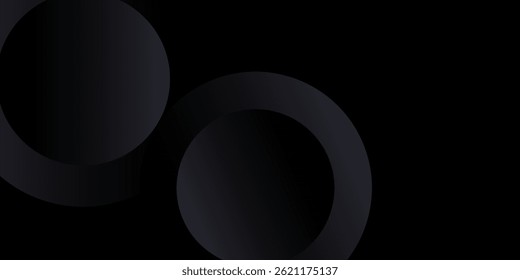 Minimalist black premium abstract background with luxury dark geometric elements. Exclusive wallpaper design for poster, brochure, presentation, website etc. - Vector EPS
