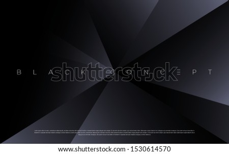 Minimalist black premium abstract background with luxury dark gradient geometric elements. Rich background for exclusive design. - Vector