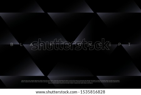 Minimalist black premium abstract background with luxury dark geometric elements. Exclusive wallpaper design for poster, brochure, presentation, website etc. - Vector EPS