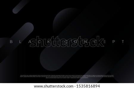 Minimalist black premium abstract background with luxury dark geometric elements. Exclusive wallpaper design for poster, brochure, presentation, website etc. - Vector EPS