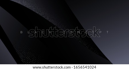 Minimalist black premium abstract background with luxury dark geometric elements. Exclusive wallpaper design for poster, brochure, presentation, website, banner etc. - Vector EPS