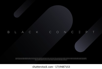 Minimalist black premium abstract stripe background and luxury dark geometric elements  Exclusive wallpaper design for poster  brochure  presentation  website etc     Vector EPS
