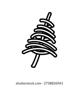 Minimalist black push pin vector icon with clean lines, perfect for office, notice, or location design projects.