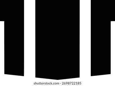 Minimalist Black Rectangles: Modern Graphic Design Elements for Professional Branding