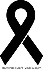 A Minimalist Black Ribbon Design