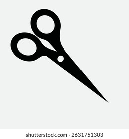 Minimalist Black Scissors Silhouette Icon