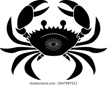 Minimalist black scorpion icon on white background, perfect for nature, garden, insect, and eco-friendly graphic design projects.