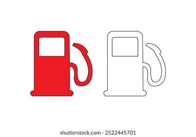 Una silueta negra minimalista de una bomba de combustible, que representa el servicio esencial de repostaje en un diseño limpio y moderno.