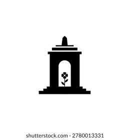 A minimalist black silhouette