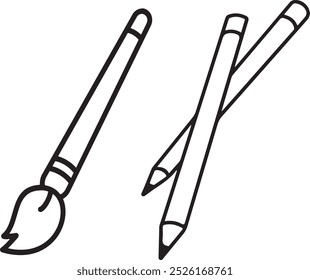 A minimalist black silhouette of a pencil, highlighting its shape and form in a striking and artistic representation.