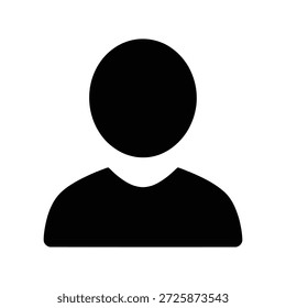 A minimalist black silhouette representing a generic person or user profile.