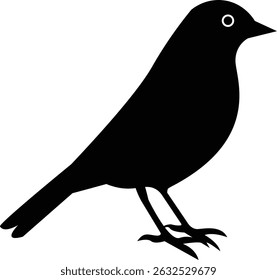  Minimalist Black Sparrow Silhouette Illustration