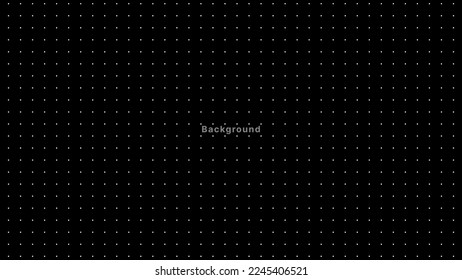 Minimalist black surface design with scattered small white dots. It can be suitable for advertisements, covers, banners, posters, wireframes and related about backgrounds.