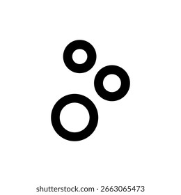 Minimalista Negro Tres Círculos Agrupación Diseño Elemento Forma Icono Gráfico