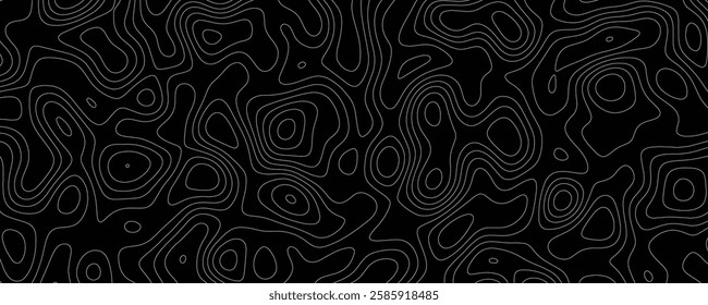 Minimalist black and white abstract illustration with layered geometric flow
