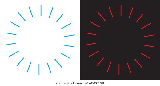 Padrão abstrato preto e branco minimalista. Fundo preto e branco abstrato com linhas mínimas formando uma forma de explosão circular, perfeito para o design moderno, 
